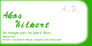 akos wilpert business card